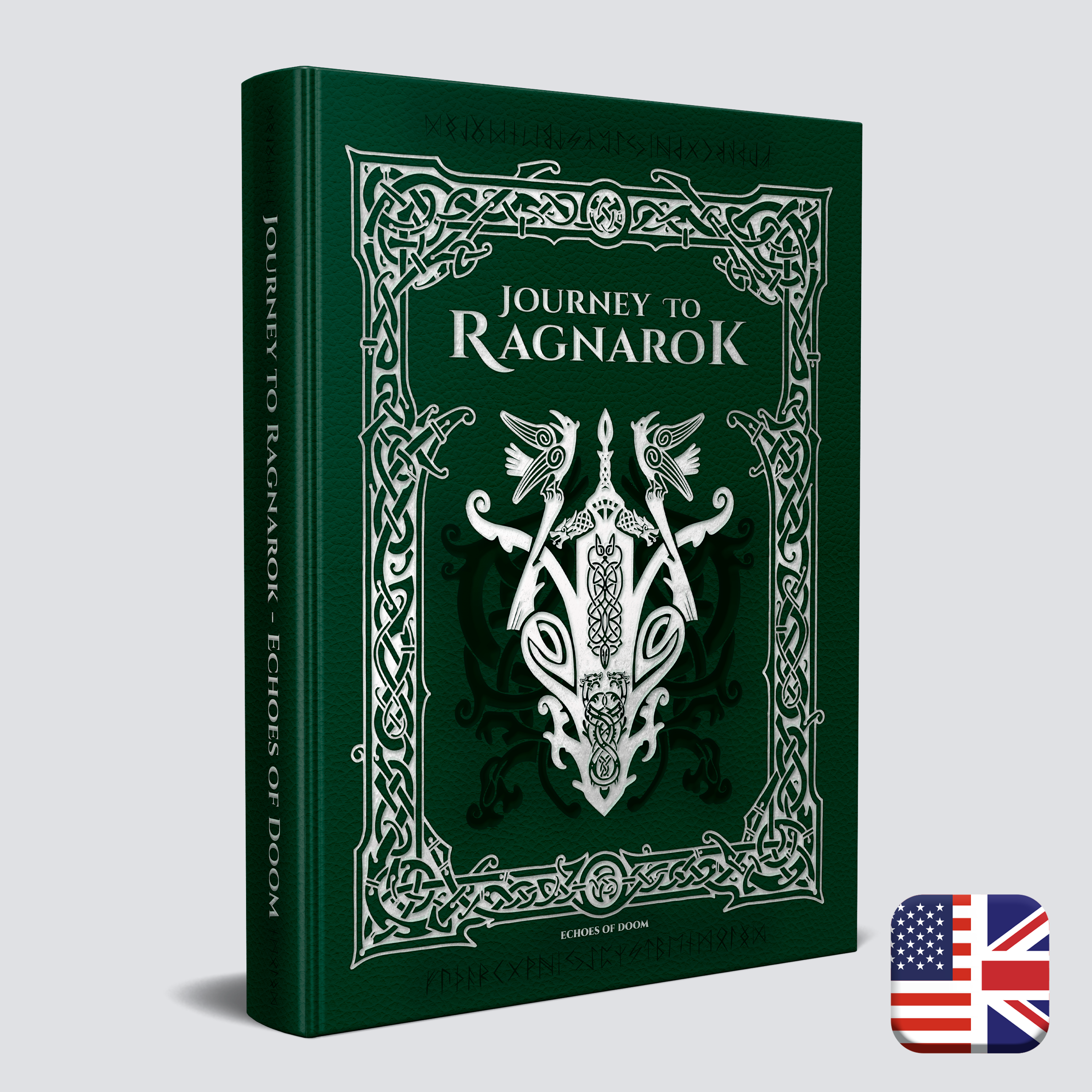 Journey to Ragnarok Echoes of Doom Deluxe Edition — green faux leather with silver foiling