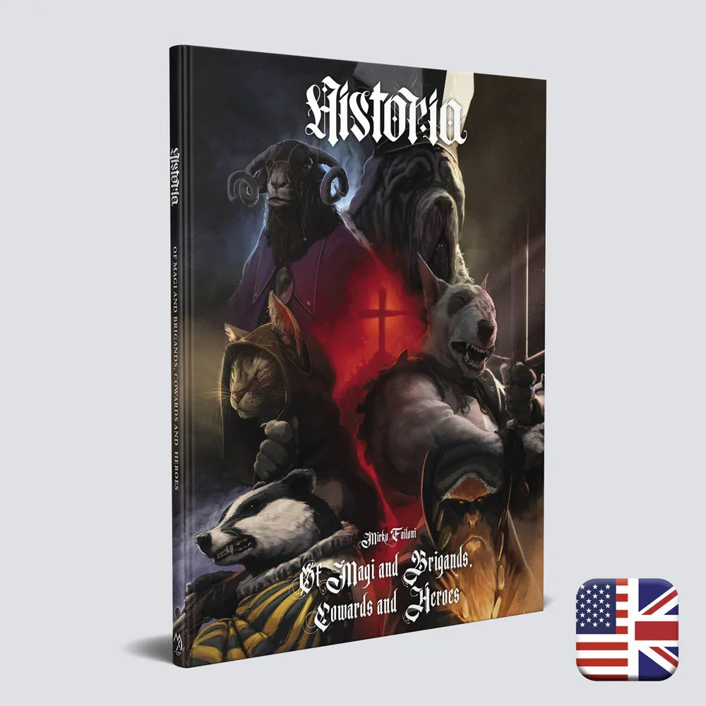 Historia Lorebook hardcover — Renaissance dark fantasy 5E history of Vesteria