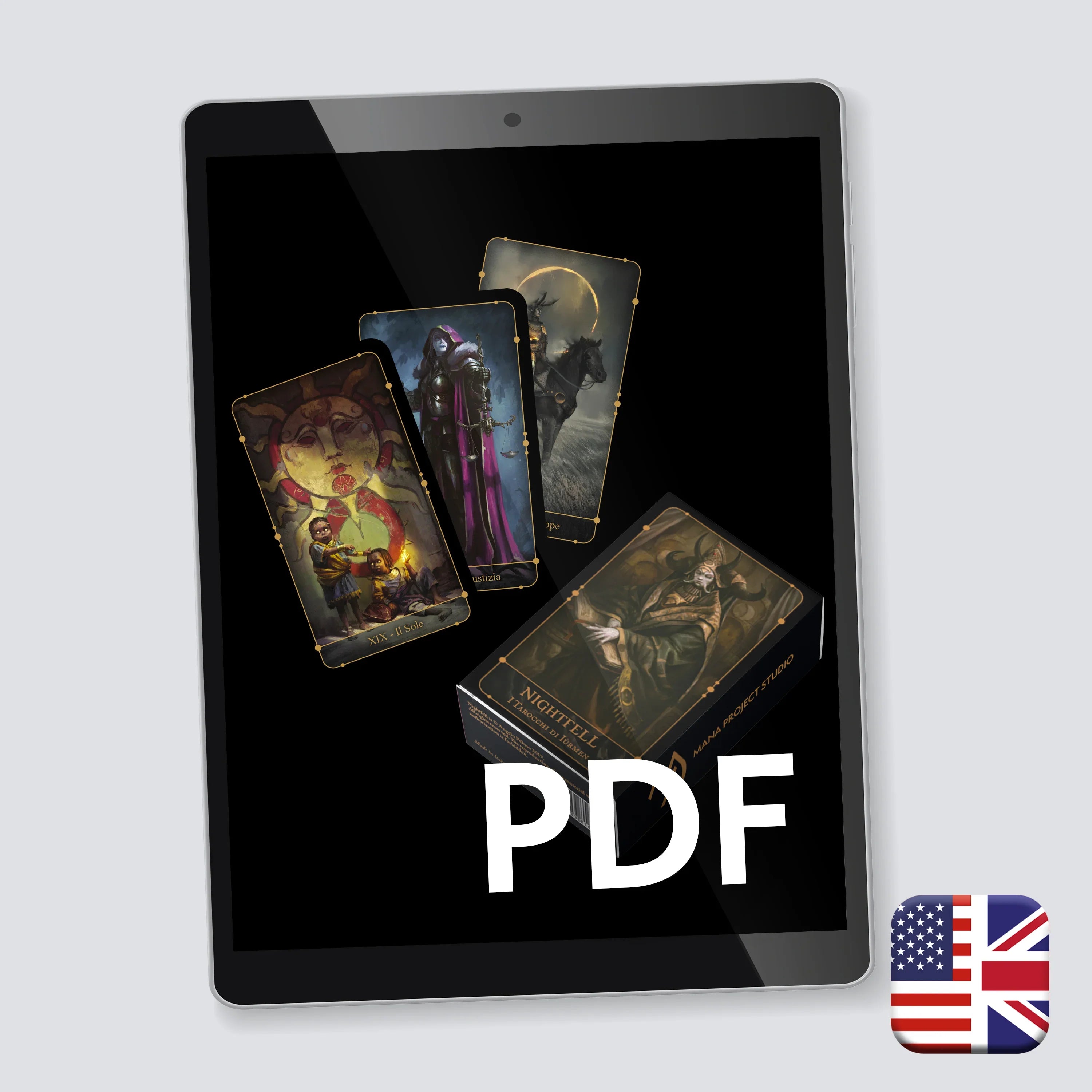 Nightfell Iùrmen Tarots PDF — 78-card grimdark fantasy tarot deck